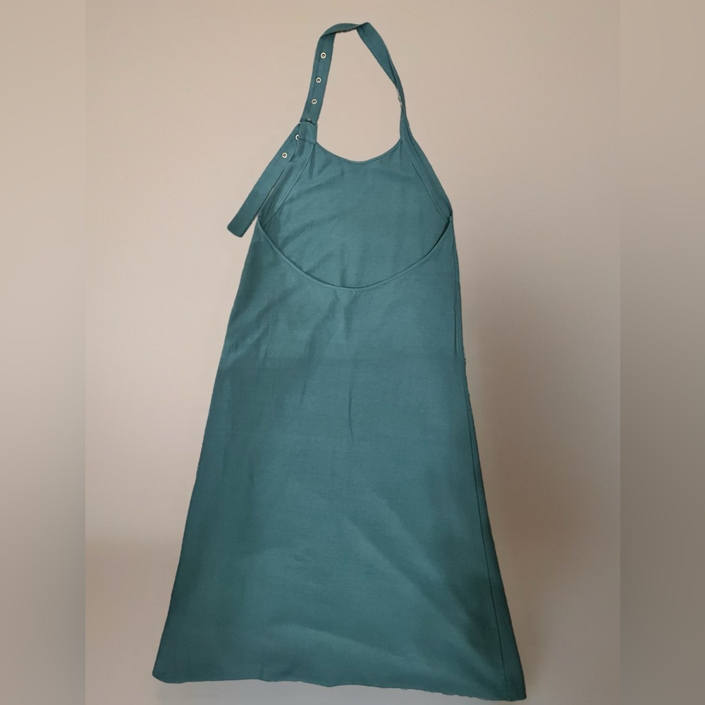 ❤️💙SALE💙♥️ Halter / Jumper Teal Midi Linen Low Back Dress by Nordstrom | Size M